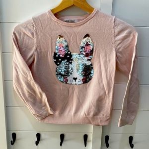 Cute bunny light sweater girls 6/8